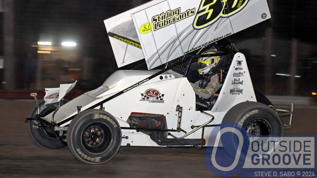 Zach Sobotka Wins First Sprint Car Race with Damaged Wing